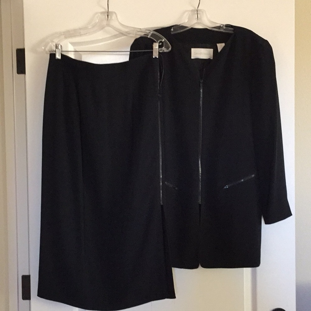 Black Suit with Zipper Flair
